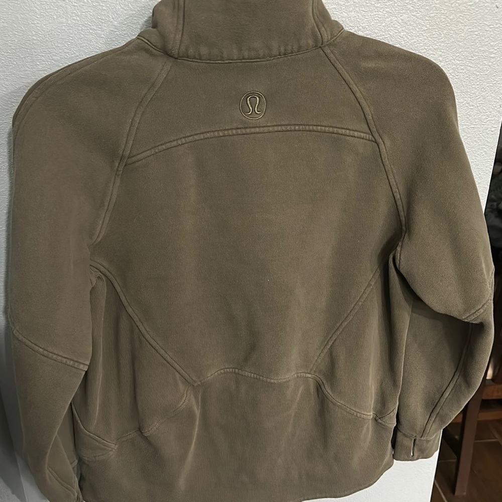 Lululemon Olive Green Half-Zip Pullover - Picture 4 of 5